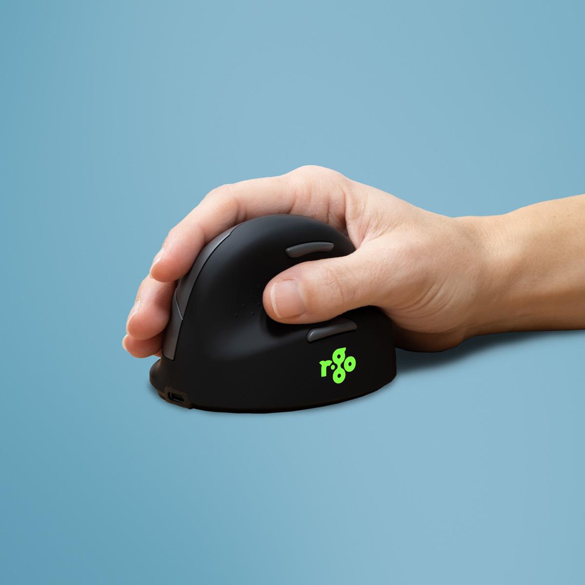 MOUSE USB OPTICAL WRL/RIGHT BLACK RGOHEWL R-GO TOOLS